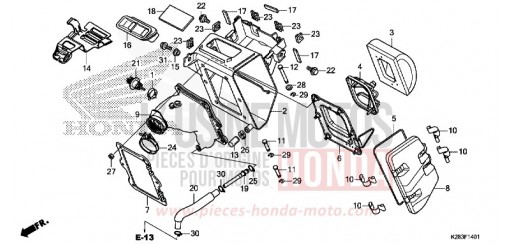 FILTRE A AIR (CRF125F/FB K) CRF125FBK de 2019